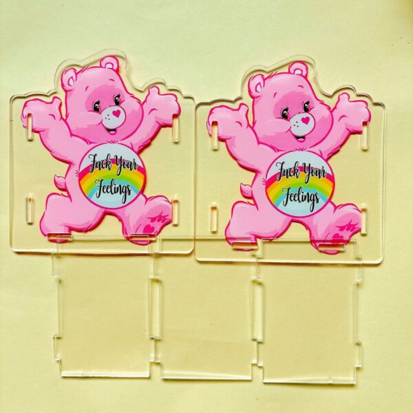 Wholesale Bear Acrylic Pen Stationery Box Creative Cosmetic Pen Storage 10cm