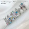 Wholesale Simple Style Shiny Star Water Droplets Heart Shape Copper Inlay White Gold Plated Gold Plated Zircon Open Rings