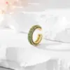 Wholesale 1 Piece Simple Style C Shape Plating Inlay Copper Zircon Gold Plated Ear Clips