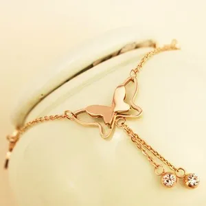 Wholesale Simple Style Butterfly Stainless Steel Stainless Steel Bracelets In Bulk