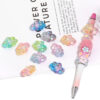 Wholesale acrylic color-transmitting gradient clouds vertical hole beaded diy mobile phone chain keychain aessories beads loose beads