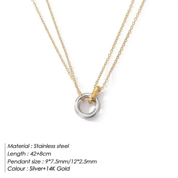 Wholesale Titanium Steel Gold Plated Simple Style Classic Style Plating Heart Shape Bracelets Necklace