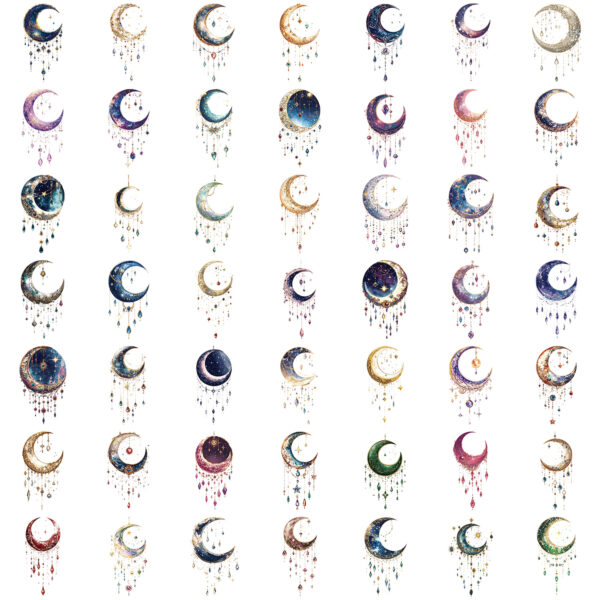 oly-c258f9759213ce77bb86b1d6c56eb09f Wholesale 50 Sheds Transparent Cartoon Fantasy Galaxy Sticker Pack Waterproof Transparent PET Hand Account Material Decorative Guitar Notebook