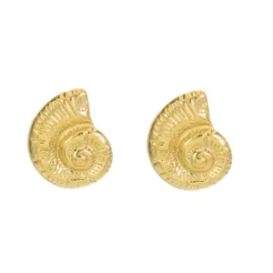 Gold / One Size / A Pair of Conch Earrings