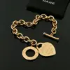 Wholesale Real Gold Plated Heart Shape 304 Stainless Steel Simple Style Commute Waterproof Non Tarnish Bracelets