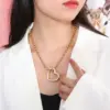 Wholesale PVD Coated 18K Gold Plated Heart Shape Stainless Steel Streetwear Waterproof Non Tarnish Bracelets Necklace