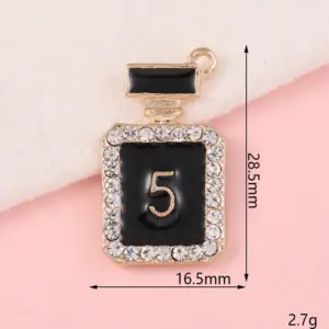 D704 Oil Dripping 5-Word Perfume Bottle (Black) / Diy Ornament