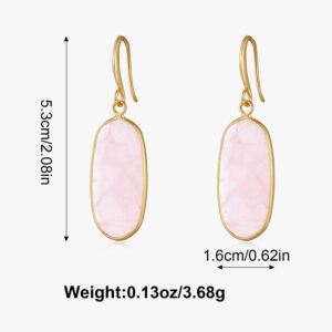 EG230133C copper ear hook natural powder crystal edging