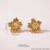 1 Pair Sweet Flower Plating 304 Stainless Steel Imitation Gold Electroplating Ear Studs