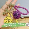 Wholesale New year basketball pendant bag key chain ornaments creative new flexible glue basketball key chain accessories gift