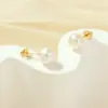 Wholesale 1 Pair Basic Simple Style Round Plating Freshwater Pearl Copper 18k Gold Plated Ear Studs