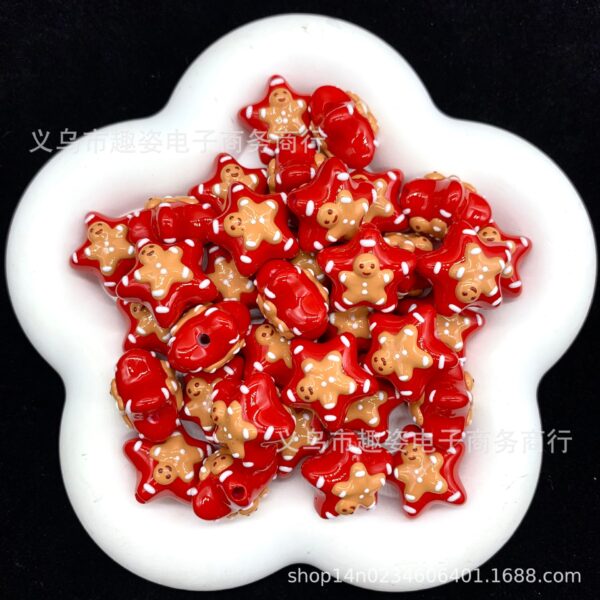 Wholesale Gingerbread Man Star Beads