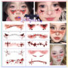 Wholesale Cross-Border New Halloween Makeup Face Stickers, Cute Ghost Makeup Tattoo Stickers, Photography Props Stickers, Waterproof and Sweat-Proof