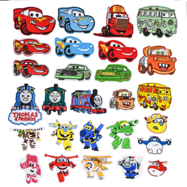 Wholesale DIY patchs cartoon car story embroidery cloth stickers OLY Exclusive