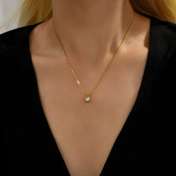 Wholesale Fashion Geometric Stainless Steel Plating Pendant Necklace 1 Piece