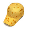 Wholesale Amazon New Cheese Pattern Printed Baseball Cap Fashionable Women's Casual All-match Travel Sun Hat for Men