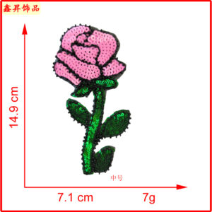 Hot melt glue*pink*flower*sporn rose medium size*height 15cm