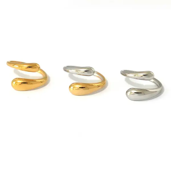 oly-c2bc015fe163d5f448e8166bbe5332ab Wholesale PVD Coated Real Gold Plated 18K Gold Geometric 304 Stainless Steel IG Style Elegant Simple Style Waterproof Non Tarnish Open Rings