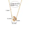 Wholesale PVD Coated Real Gold Plated 18K Gold Flower 304 Stainless Steel Elegant Waterproof Non Tarnish 304 Stainless Steel Earrings Necklace
