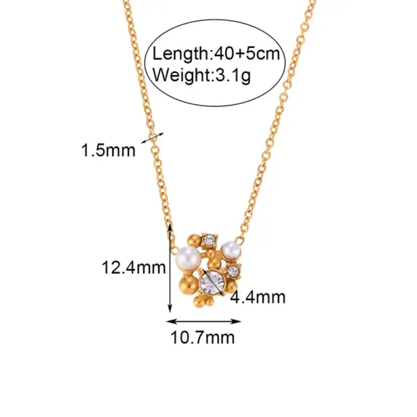 Wholesale PVD Coated Real Gold Plated 18K Gold Flower 304 Stainless Steel Elegant Waterproof Non Tarnish 304 Stainless Steel Earrings Necklace
