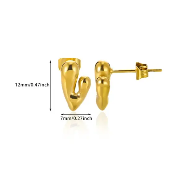 Wholesale PVD Coated Real Gold Plated Starfish 304 Stainless Steel Beach Waterproof Non Tarnish Ear Studs