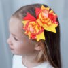 Wholesale Sports Ball Children's Hair Multi-layer Rib Ribbon Bow Hairpin Baby Sports