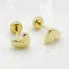 PVD Coated Real Gold Plated 14K Gold Star Moon Heart Shape 304 Stainless Steel Basic Simple Style Waterproof Non Tarnish Ear Studs