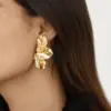 Wholesale 1 Pair Classical Lady Flower Copper Plating Gold Plated Ear Studs