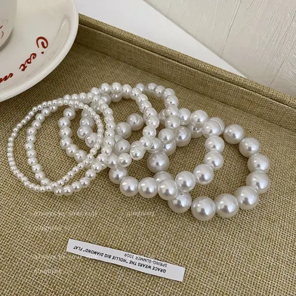 Wholesale Retro Round Pearl Beaded Bracelets 1 Piece