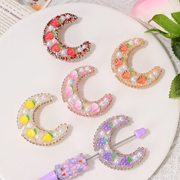 Wholesale Fruit Moon with Perforated Acrylic Beads