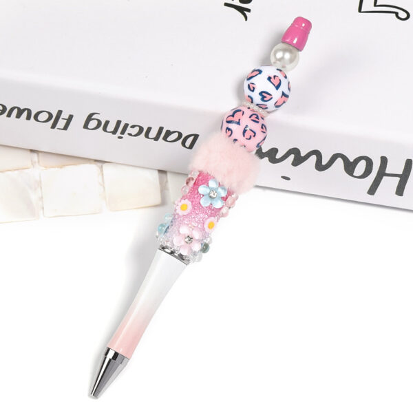 Wholesale Cross-border acrylic beads in beads love leopard print beads diy mobile phone chain beaded pen accessories loose beads