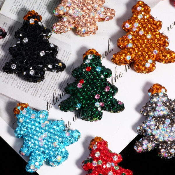 Wholesale Christmas Tree Colored Straight Hole DIY Beading