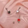 Wholesale Fashion Heart Copper Plating Belly Ring