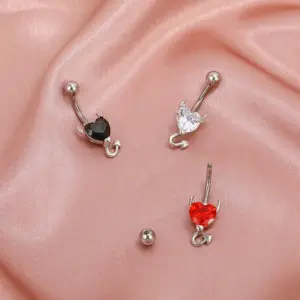 Wholesale Fashion Heart Copper Plating Belly Ring