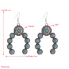 Wholesale Cross-border Amazon independent station hot selling earrings European and American retro alloy inlaid turquoise creative exaggerated temperament earrings