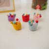 Wholesale Wool felt three-dimensional crown children's accessories cartoon felt stamp music DIY brooch semi-finished decoration