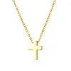 Wholesale Real Gold Plated Cross 304 Stainless Steel Basic Waterproof Non Tarnish 304 Stainless Steel