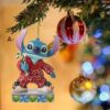 Wholesale New Product Stitch Cartoon Character Christmas Tree Decoration Pendant Acrylic Flat Christmas Home Decoration Hanging