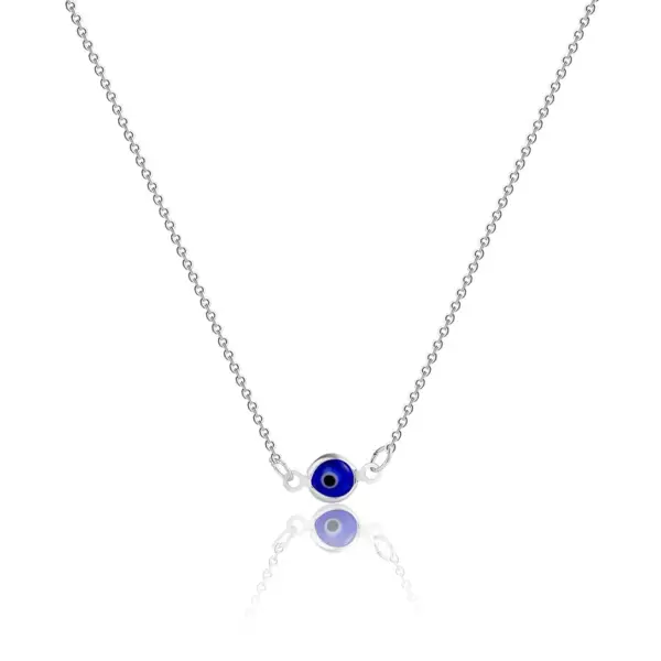 Wholesale Fashion Devil's Eye Titanium Steel Gold Plated Pendant Necklace 1 Piece