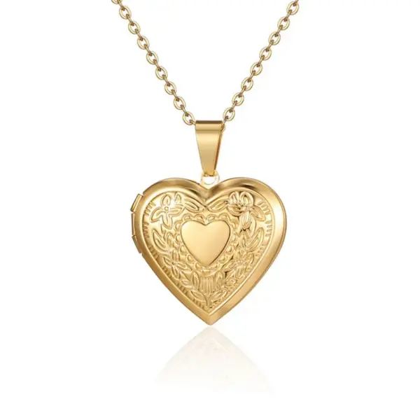 Wholesale Romantic Heart Shape Stainless Steel Plating Pendant Necklace