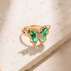 Hole green / Butterfly outer size 15x21mm