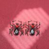 Wholesale Halloween exaggerated black spider earrings