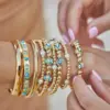Wholesale Ig Style Devil's Eye Copper Beaded Plating Inlay Zircon 18k Gold Plated Bracelets