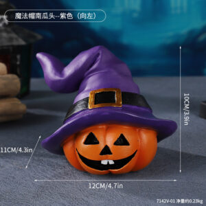 7142v-01 magic hat pumpkin head--purple (to the left) / As shown in the figure