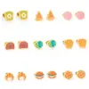 Wholesale 1 Pair Halloween Cute Pumpkin Pineapple Stainless Steel Ear Studs