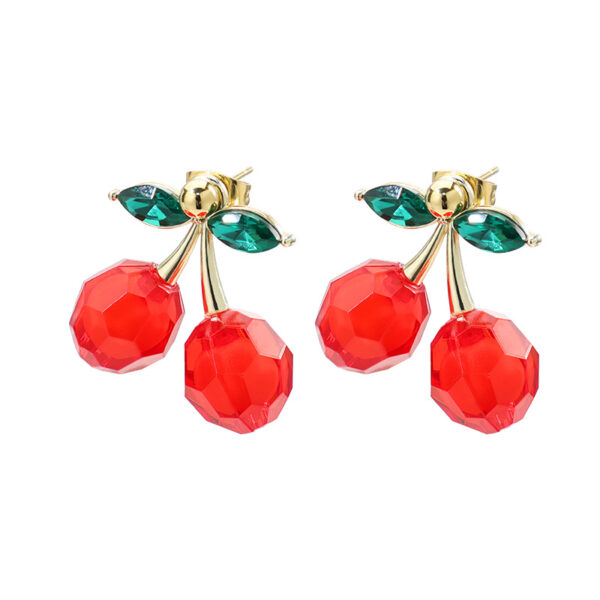 oly-c33af2fa54fe2e6d213d0cfd9518a468 Wholesale Fashion red cherry earrings temperament new exquisite cute sweet white pendant high design all-match earrings