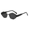 Wholesale Cross-Border New Diamond-Shaped Glasses Arc De Triomphe Fashion Internet Celebrity Sunglasses Metal Small Frame Polygonal Sunglasses