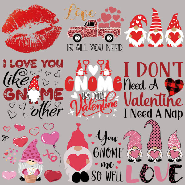 Wholesale Red lips car Valentine's Day heat transfer