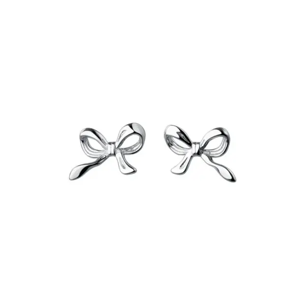 Wholesale 1 Pair Simple Style Bow Knot Plating Copper Ear Studs