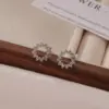 Wholesale Ion Plating (IP) 16K Gold Platinum Real Gold Plated Round 304 Stainless Steel Modern Style Simple Style IG Style Waterproof Non Tarnish Ear Studs